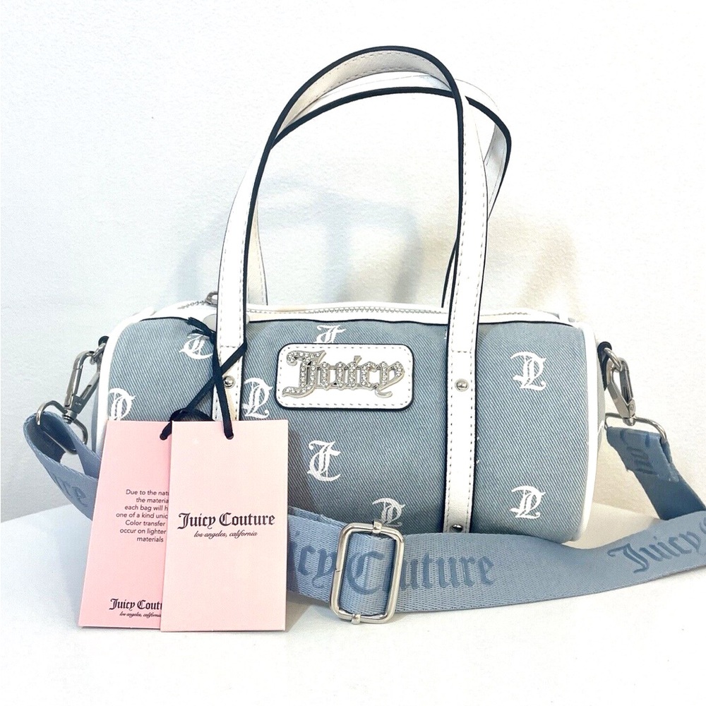 Juicy Couture Gray and White Shoulder Bag